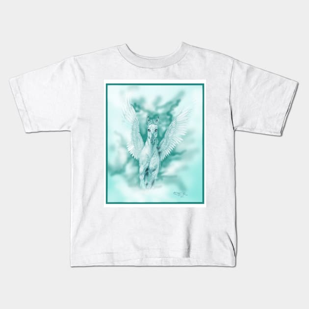 Pegasus Horse Kids T-Shirt by pegacorna